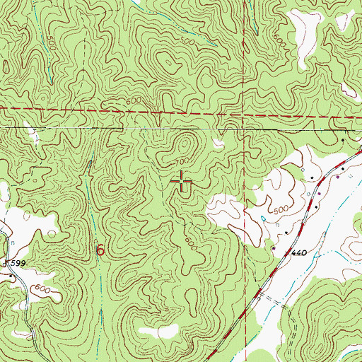 Topographic Map of North Bluff Oil Field, AL
