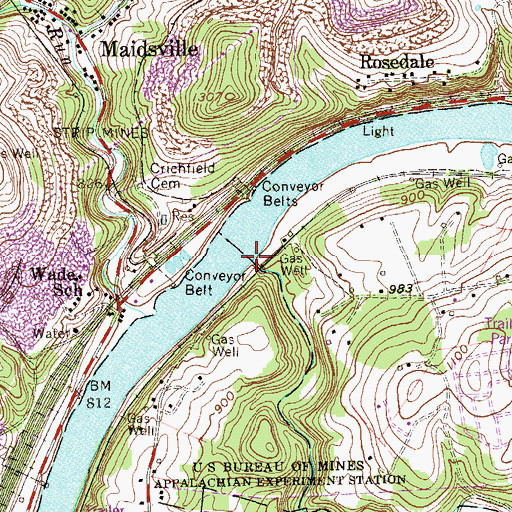 Topographic Map of West Run, WV