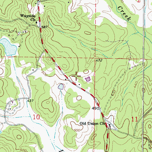 Topographic Map of Central Bluff Oil Field, AL