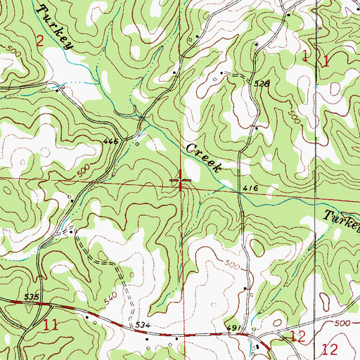 Topographic Map of Studhorse Creek Gas Field, AL