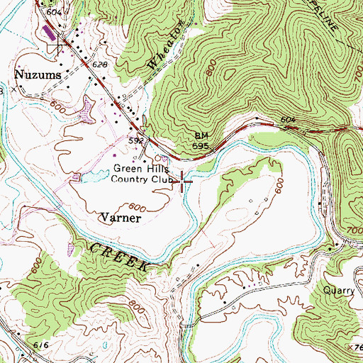 Topographic Map of Wheaton Run, WV