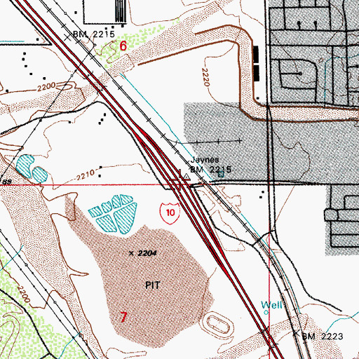 Topographic Map of Orange Grove Interchange, AZ