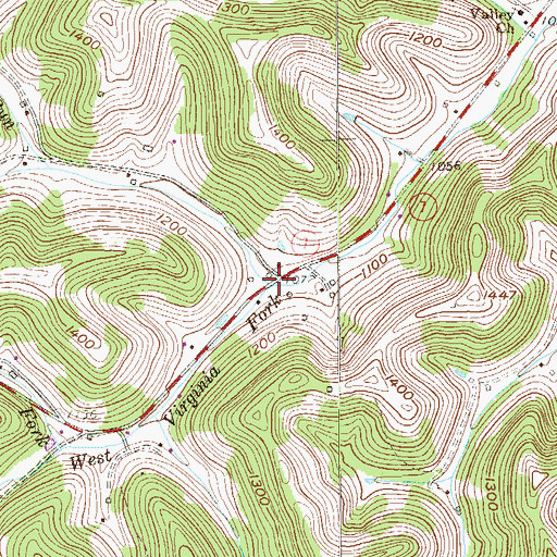Topographic Map of Whisler Run, WV