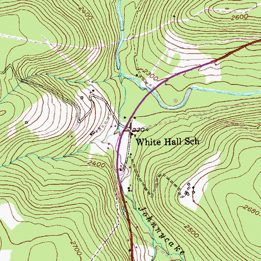 Topographic Map of White Hall School (historical), WV