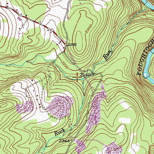 Topographic Map of White Rock Glade, WV