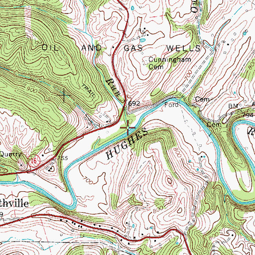 Topographic Map of Wigner Run, WV