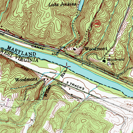 Topographic Map of Willett Run, WV