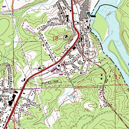 Topographic Map of Congregational Christian Church, AL