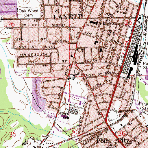Topographic Map of Congregational Christian Church, AL