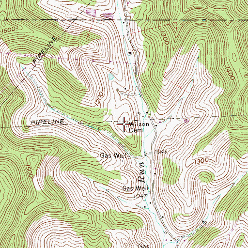 Topographic Map of Wilson Cemetery, WV