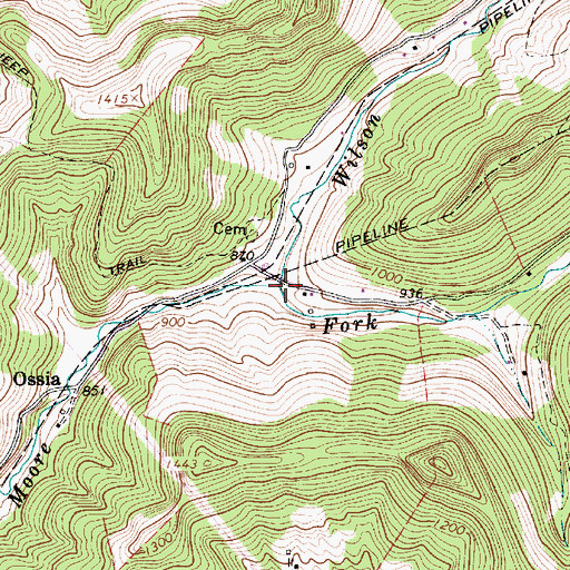 Topographic Map of Wilson Fork, WV