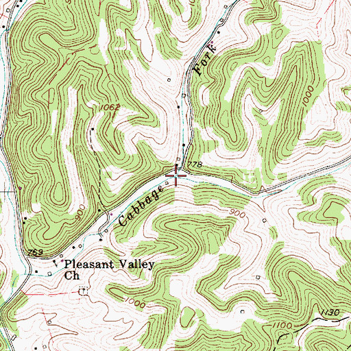 Topographic Map of Wolfpen Run, WV