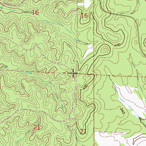 Topographic Map of Coal Fire Creek Gas Field, AL