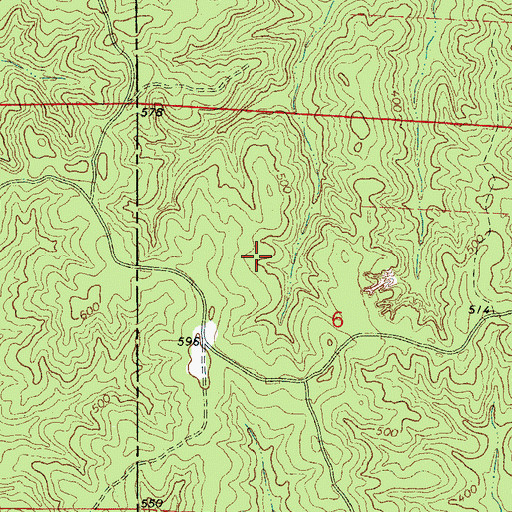 Topographic Map of Dunn Creek Gas Field, AL