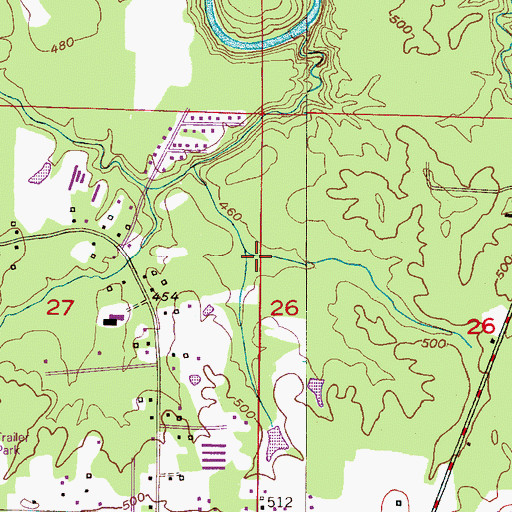 Topographic Map of Jasper Gas Field, AL