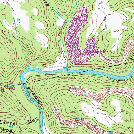 Topographic Map of Zebs Creek, WV