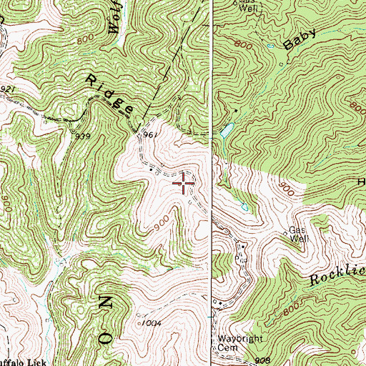 Topographic Map of Zion Ridge, WV