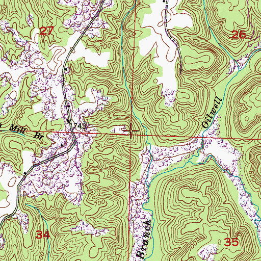 Topographic Map of Pilot Hill Gas Field, AL