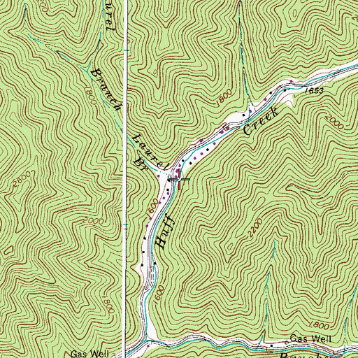 Topographic Map of Laurel Branch, WV