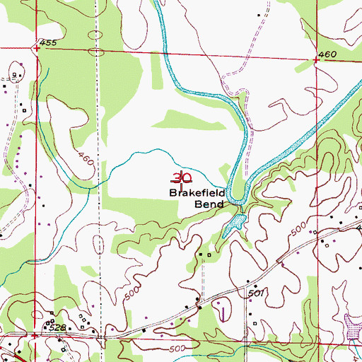 Topographic Map of West Jasper Gas Field, AL