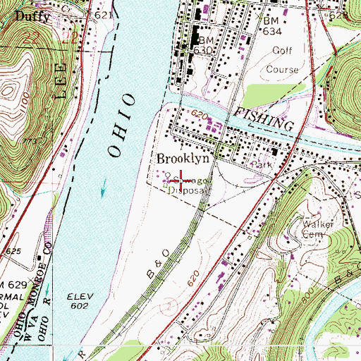 Topographic Map of Glenn Rocks, WV