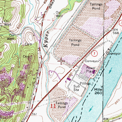 Topographic Map of Machir Landing, WV