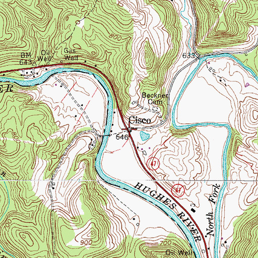 Topographic Map of Cisco, WV
