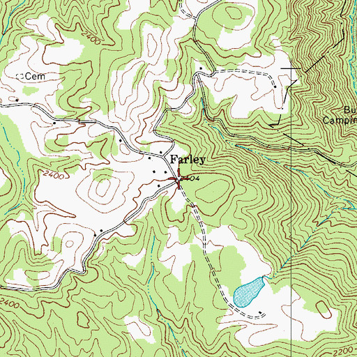 Topographic Map of Farley, WV