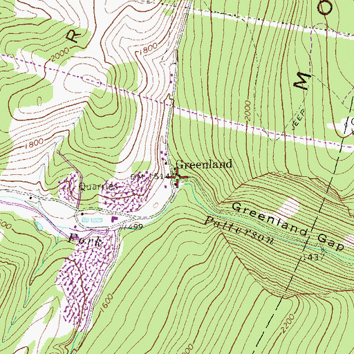 Topographic Map of Greenland, WV
