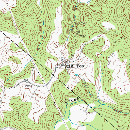 Topographic Map of Hill Top, WV