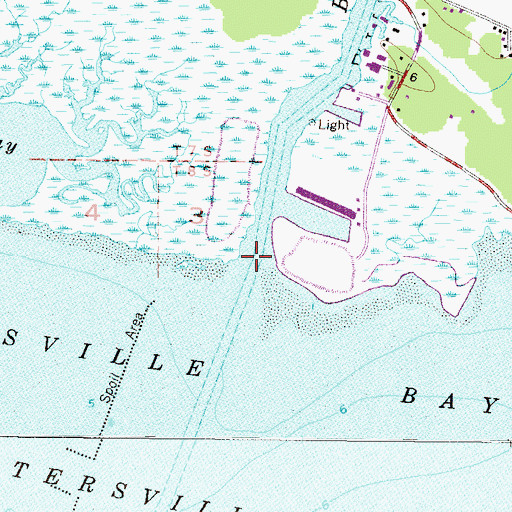 Topographic Map of Bayou La Batre, AL