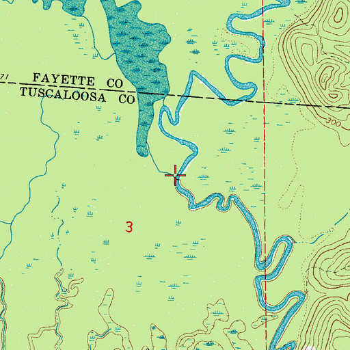 Topographic Map of Bear Creek, AL