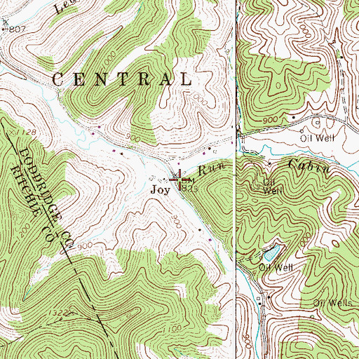 Topographic Map of Joy, WV