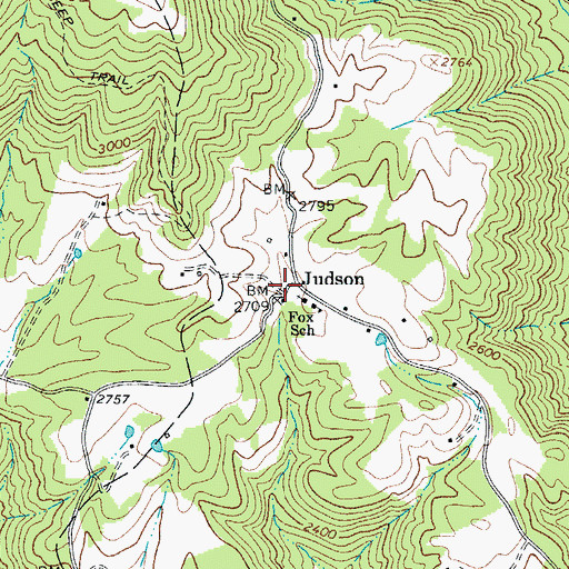 Topographic Map of Judson, WV
