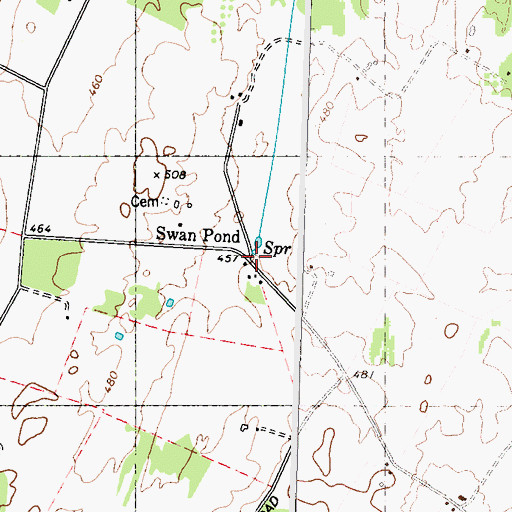Topographic Map of Swan Pond, WV