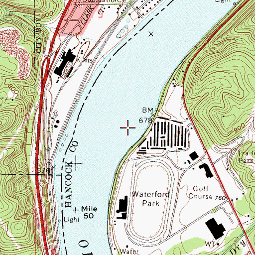 Topographic Map of Baker Island (historical), WV