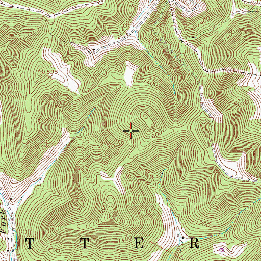 Topographic Map of Braxton County, WV