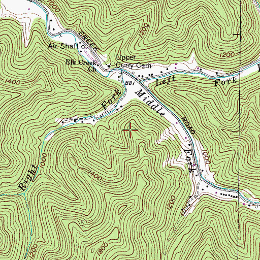 Topographic Map of Mingo County, WV