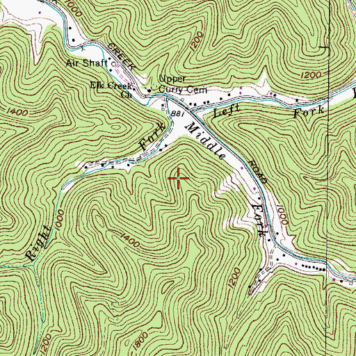 Topographic Map of Mingo County, WV