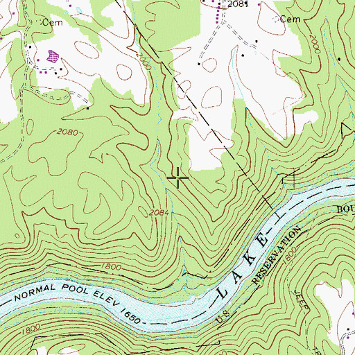Topographic Map of Nicholas County, WV