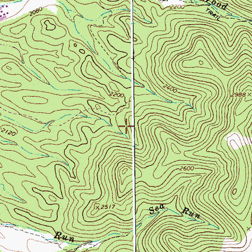 Topographic Map of Randolph County, WV