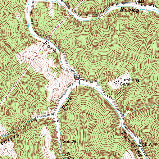 Topographic Map of Tomblin Run, WV