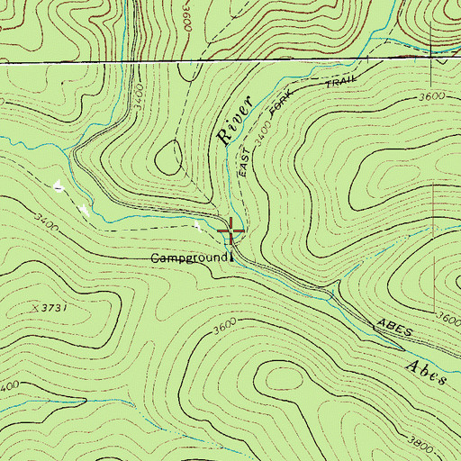Topographic Map of Abes Run, WV