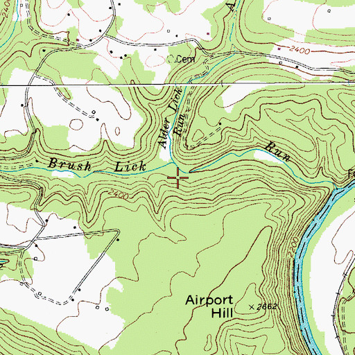 Topographic Map of Alder Lick Run, WV