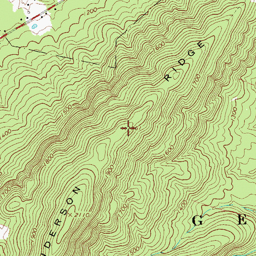Topographic Map of Anderson Ridge, WV