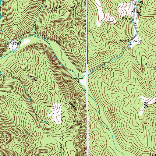 Topographic Map of Archer Fork, WV