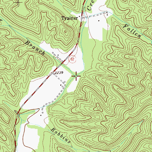 Topographic Map of Bear Branch, WV