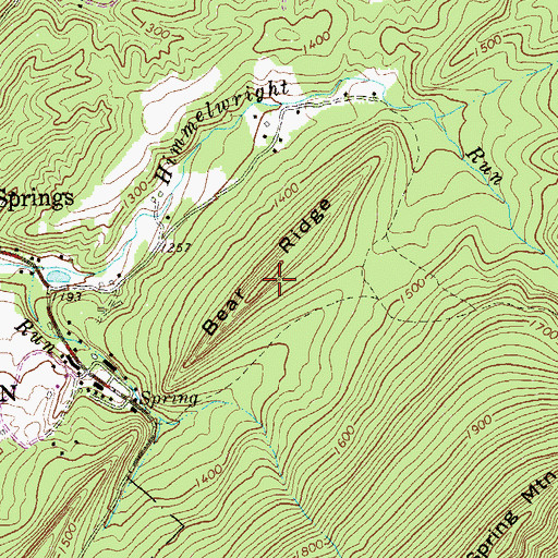Topographic Map of Bear Ridge, WV