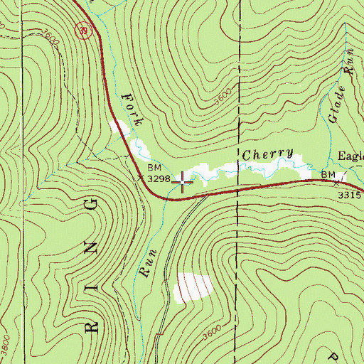 Topographic Map of Bear Run, WV