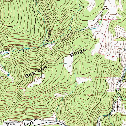 Topographic Map of Bearpen Ridge, WV